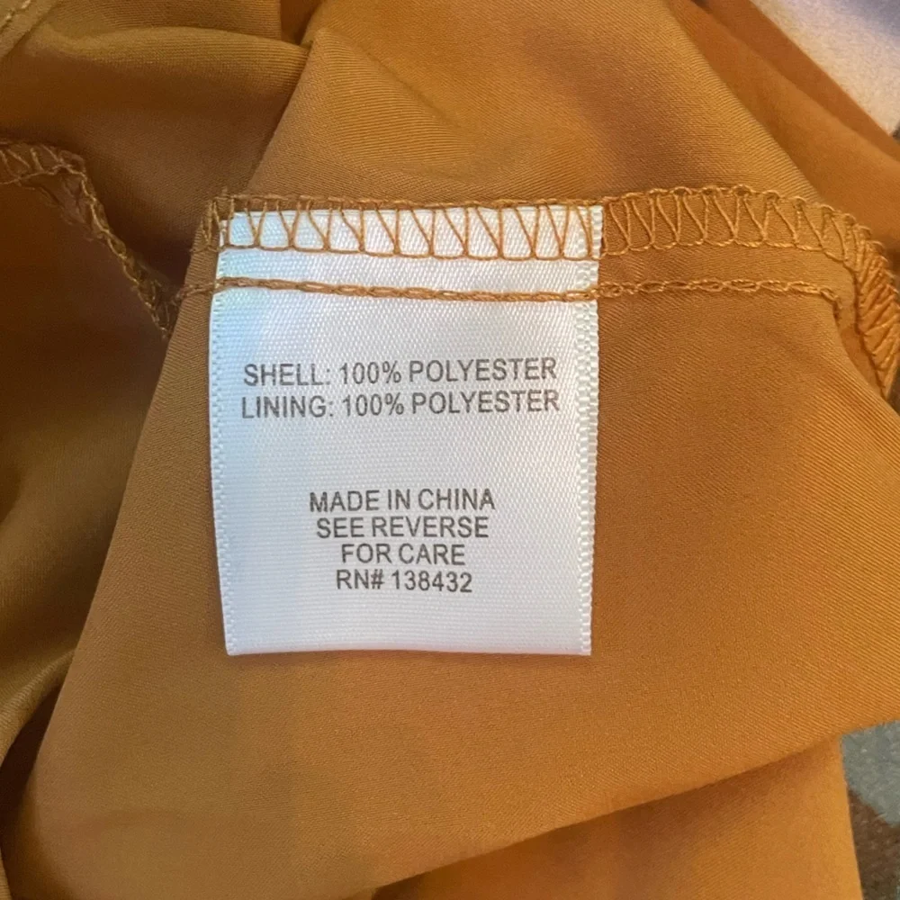 ModCloth In With Excitement Brown Floral Mock Neck Dress Size Small - Picture 10 of 10